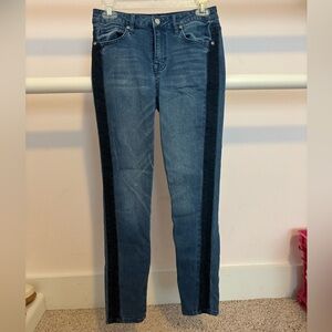 Women's Blue Jeans with Navy Stripe